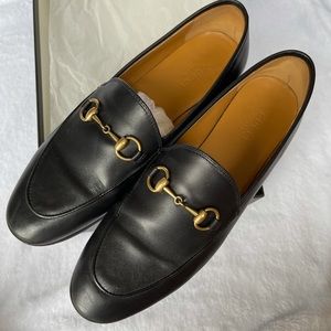 Authentic Women’s Gucci Jordaan Leather Loafers